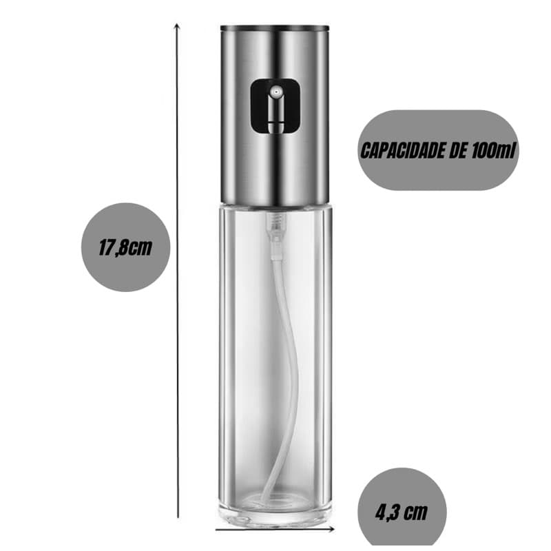 Spray Borrifador Pulverizador Vidro Para Azeite e Vinagre 100ml Premium Culinário Para Cozinhas
