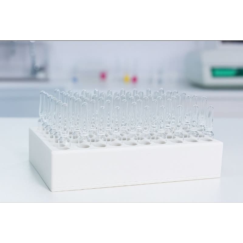 Suporte para 60 Ampolas Organizador Profissional de Bancada Laboratório Clínica Farmácia – Armazenamento de Medicamentos