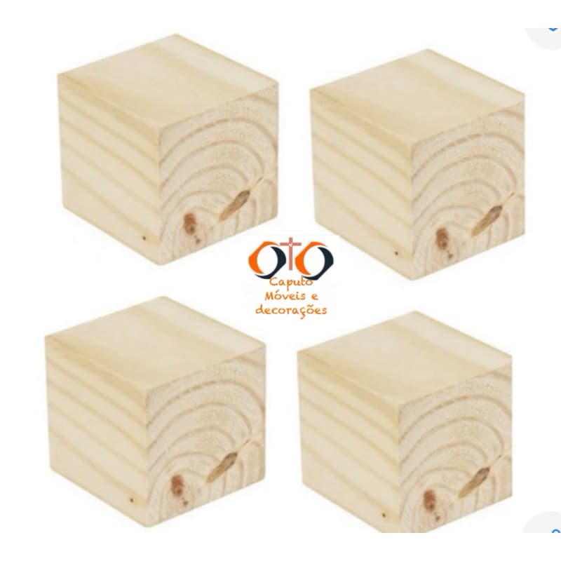 8 Cubos Dados Quadrados em madeira de pinus crua 5x5 para Artesanato