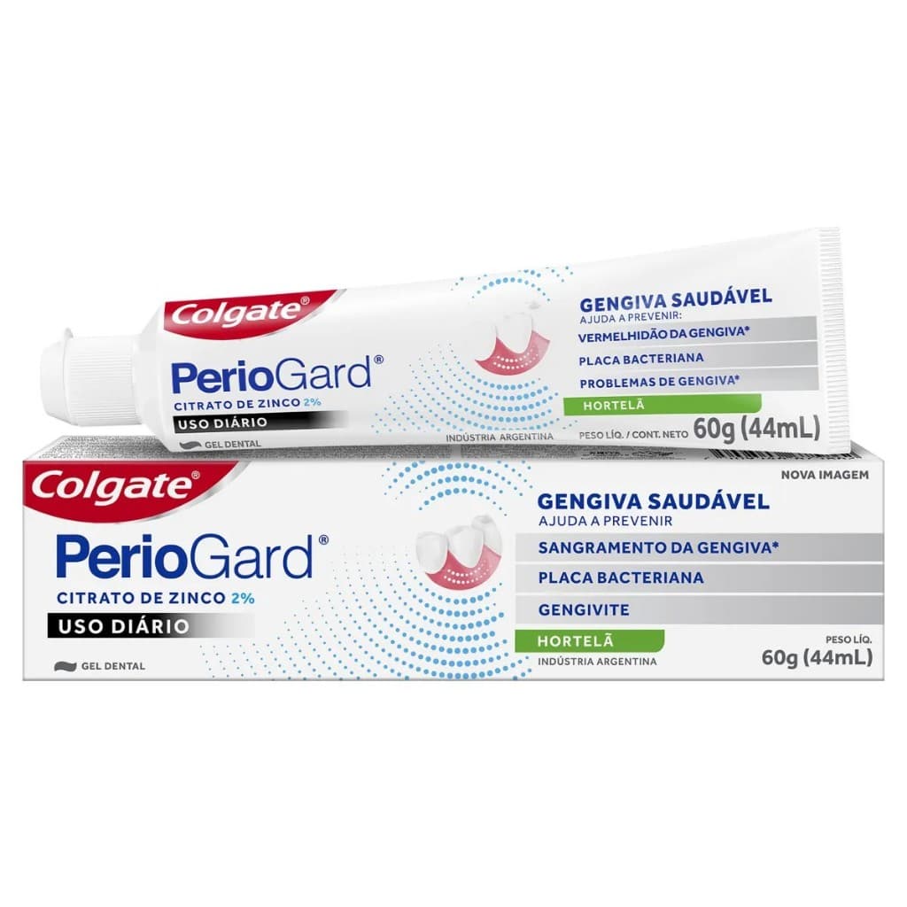 Pasta de Dente Colgate PerioGard Hortelã 60g – Hálito Refrescante e Higiene Bucal Avançada
