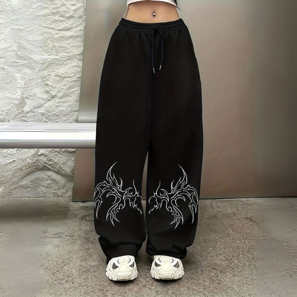 Calça Estilosa Wide Leg Moletom Tecido De Algodão Peluciado Moda Unissex