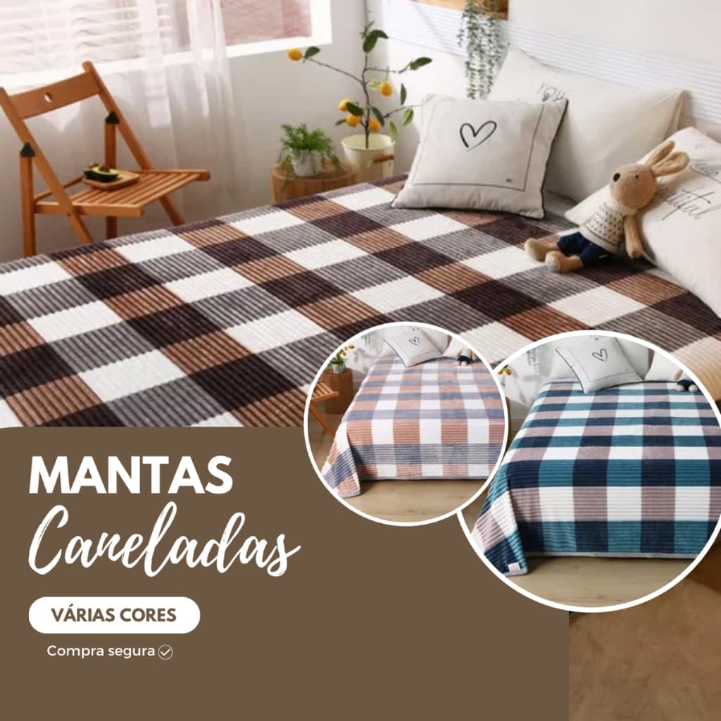 Manta Coberta de Casal Lã de Carneiro  2,10x1,90 Mt Varias Cores