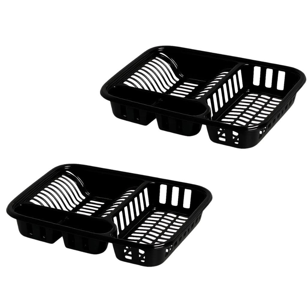 Kit 2 Escorredor de Louças 10 Pratos Cozinha Plástico Escorredor Louça Copos Talheres