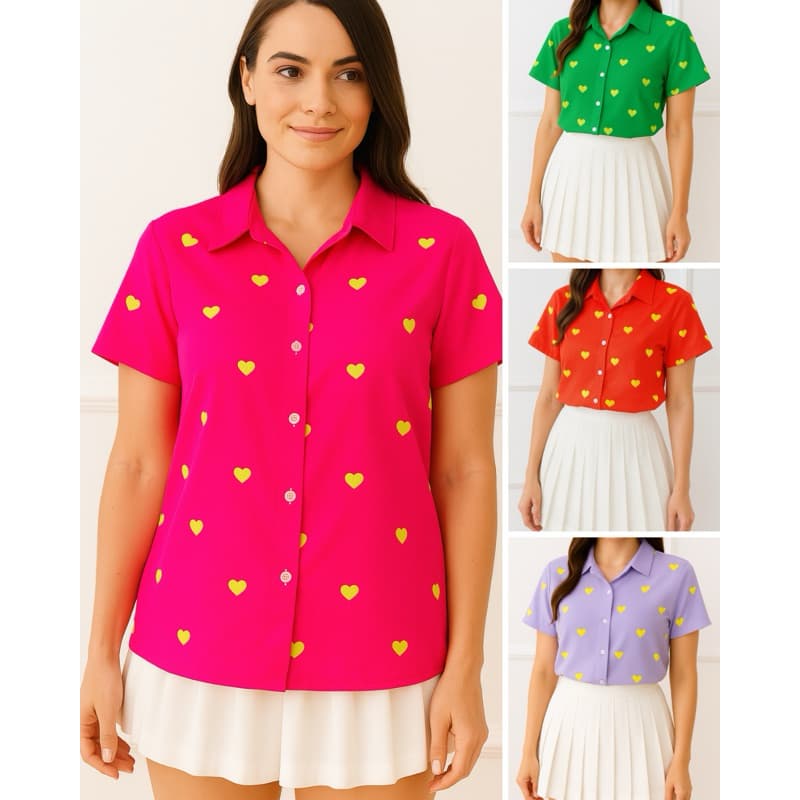 Camisa Camiseta Blusa Tshirt Manga Curta Feminina Coração