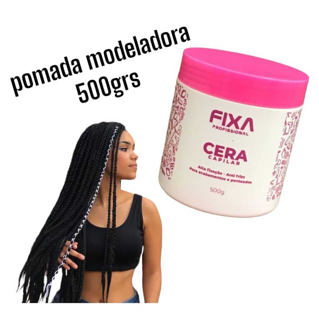 POMADA MODELADORA EXTRA FORTE INCOLOR BABY HAIR PERFUME CABELO NAGÕ 500GR
