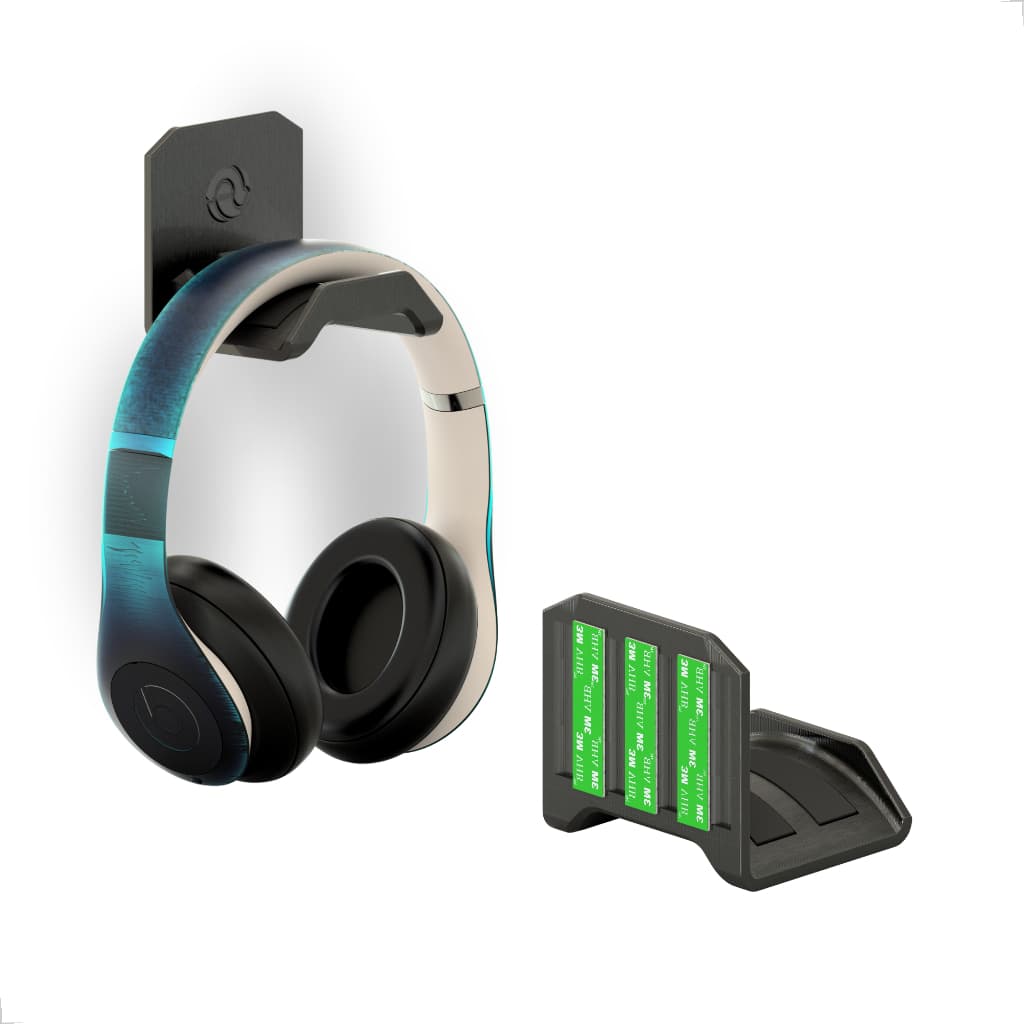 Suporte Levitar Fone Headset Headphone De Parede Setup Gamer - PRETO