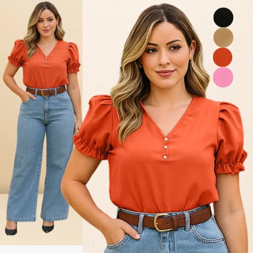 BLUSA FEMININA SOCIAL CASUAL DE ALTA QUALIDADE BLUSAS FEMININAS CONFORTÁVEL ELEGANTE MODA EVANGELICA ESTILOSO BARATO