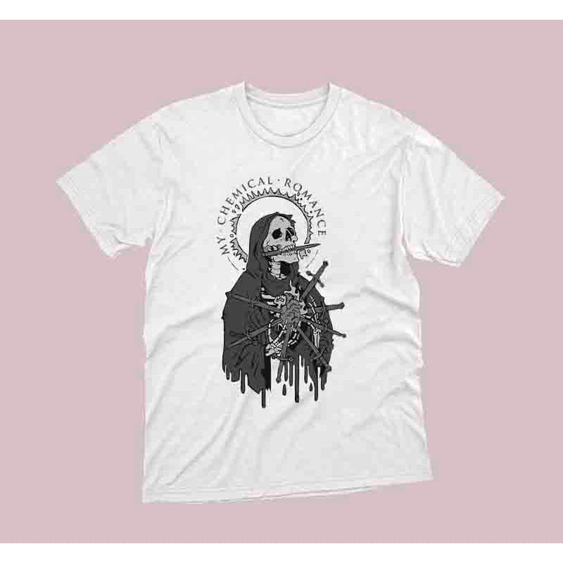 Camiseta My Chemical Romance Caveira Banda Algodão Unissex