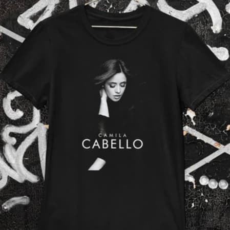 Camisa Premium Camila Cabello Photo Camiseta 100% Algodão