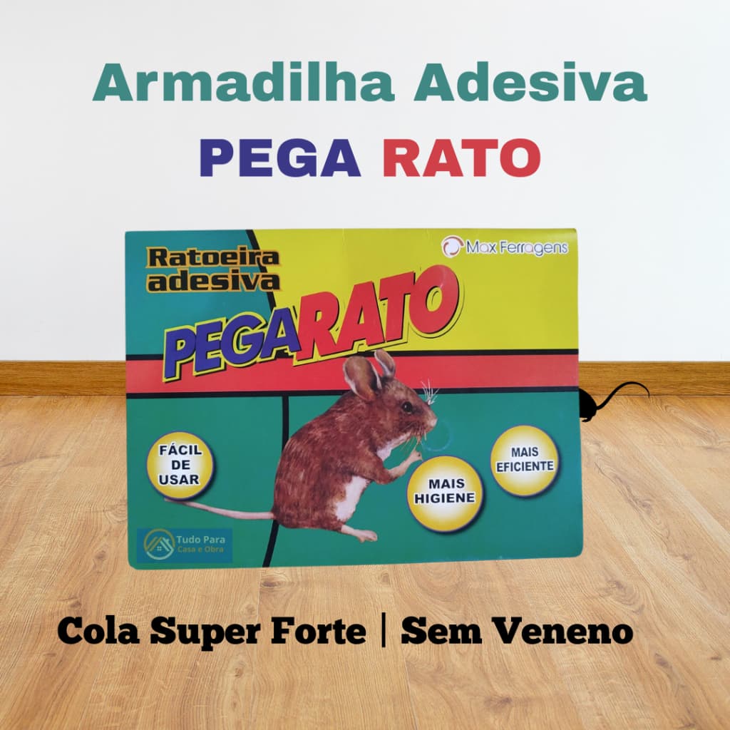 Fita Adesiva Pegajosa 36x25cm Para Captura de Pequenos Roedores – Armadilha Sem Tóxicos