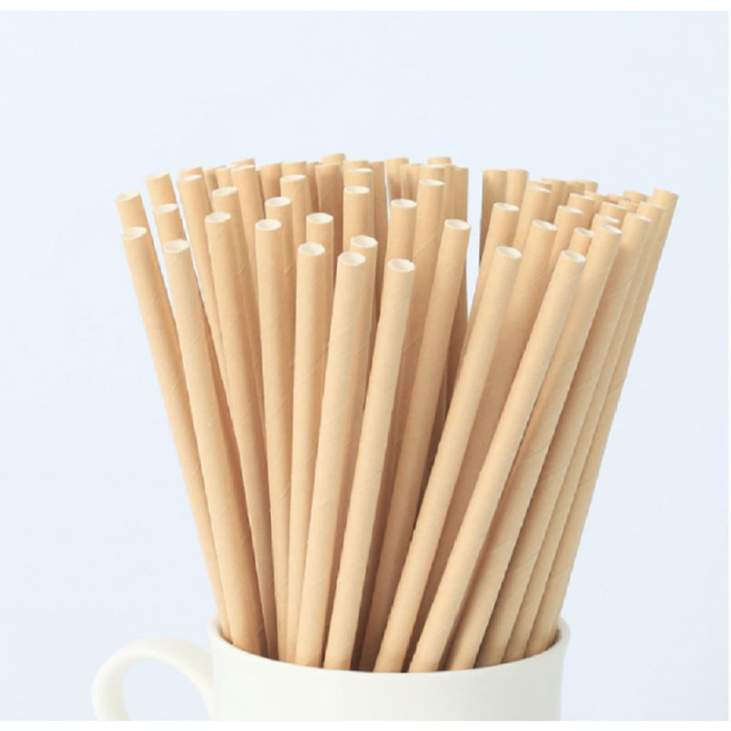 ​Kit Canudos de Papel Kraft Biodegradáveis: Sustentabilidade e Qualidade para Festas Casamentos Empresa Eventos