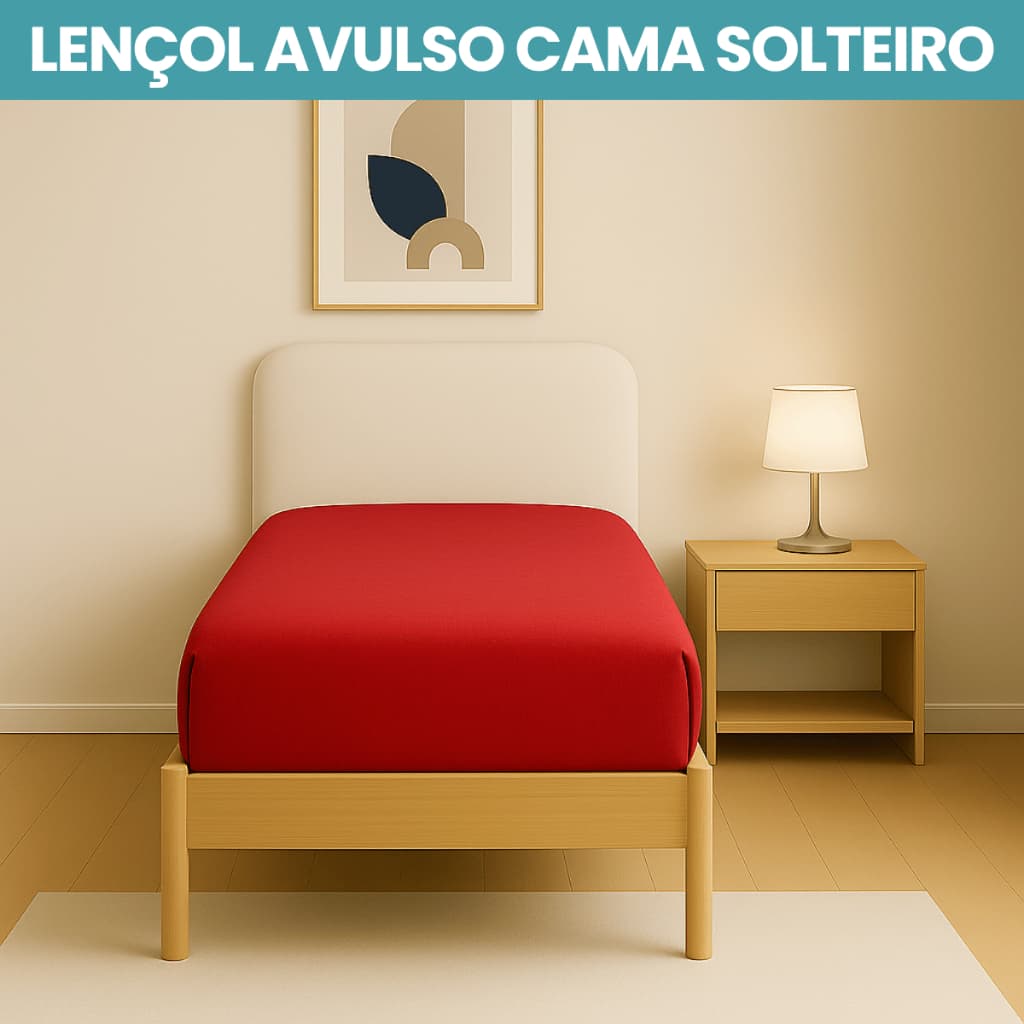 Jogo de Lençol Cama Solteiro Avulso 400 Fios Micropercal Liso