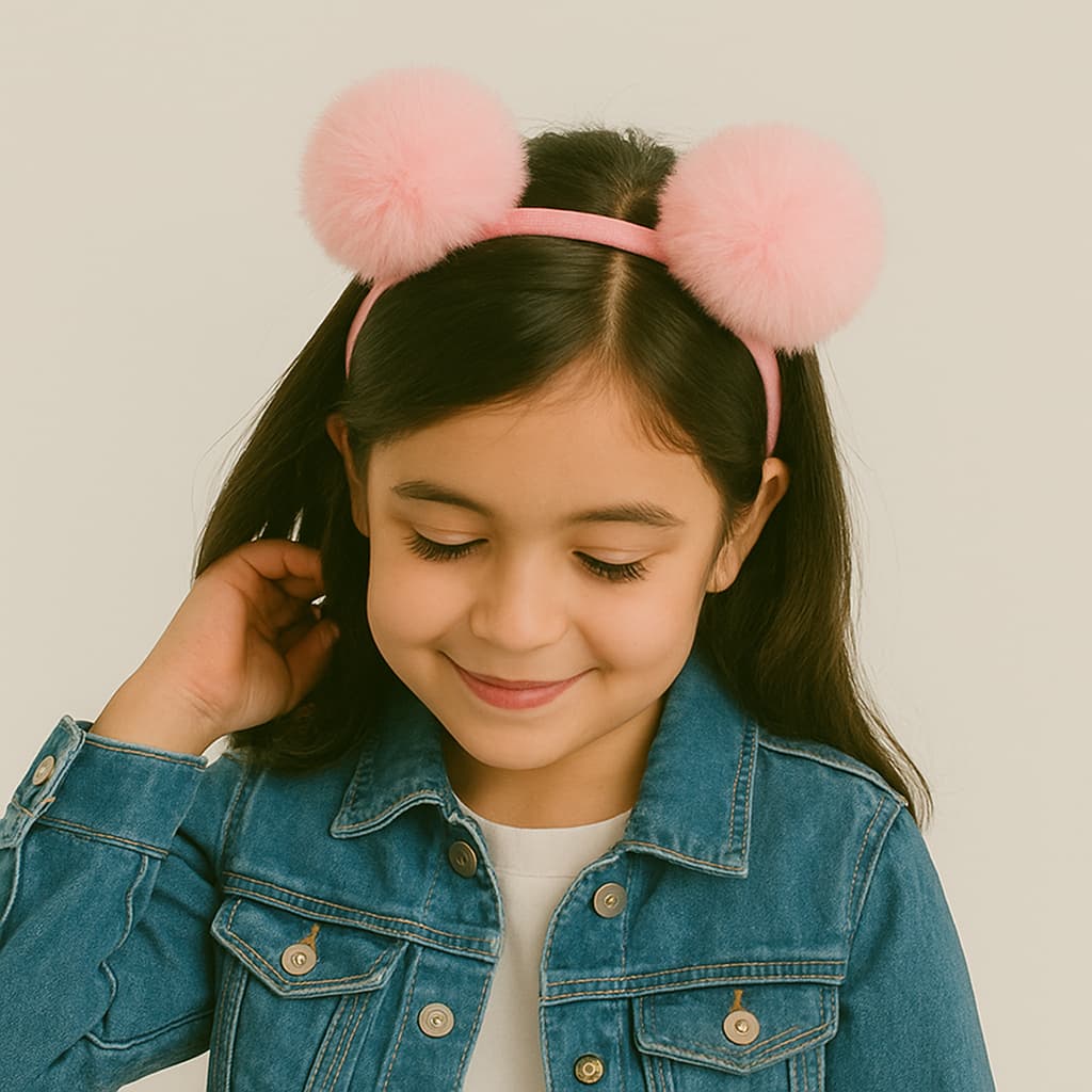 Tiara pompom infantil maria clara /poliana tiara pompom/tiara pompom pelúcia