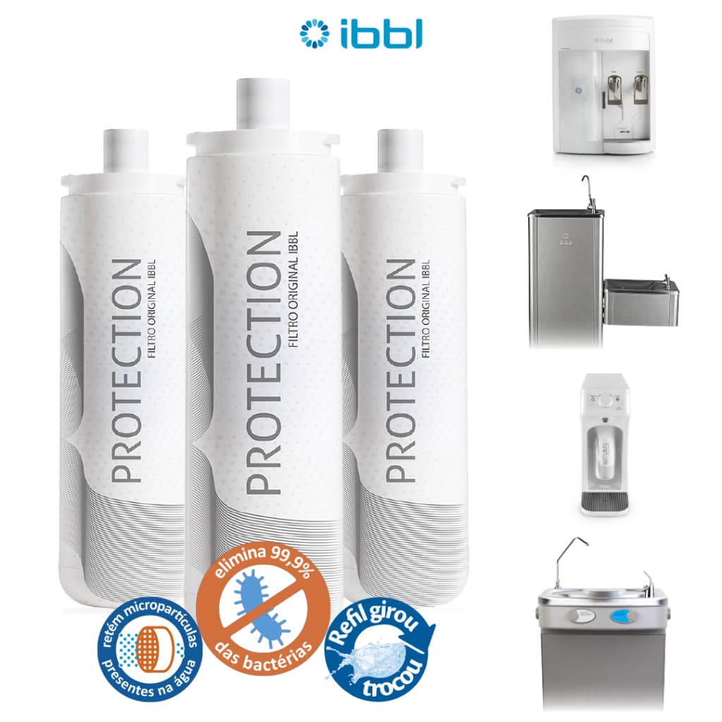 3, 2 ou 1 Refil Filtro IBBL CZ+7 Original Purificador FR600 Expert e Exclusive Tripla Filtragem