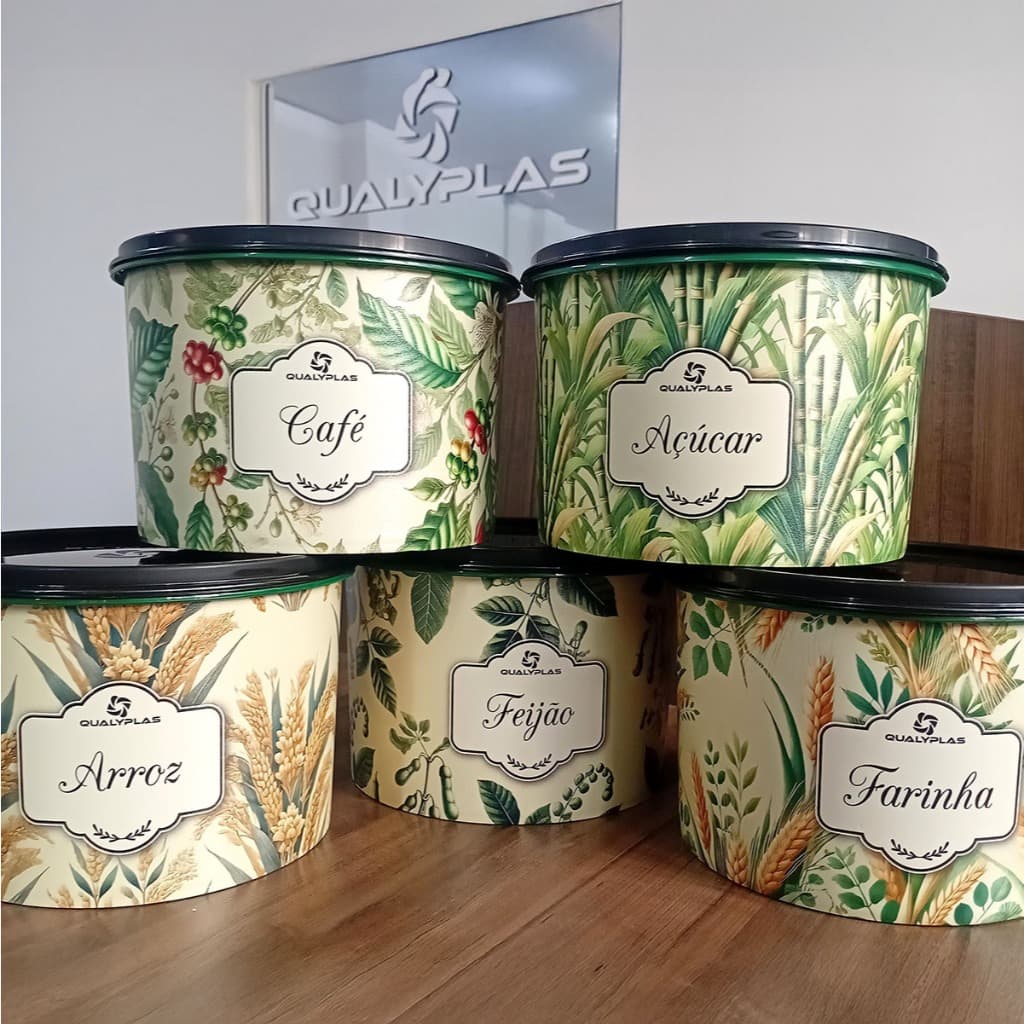5 Potes mantimento PREMIUM grãos organização cozinha armários
