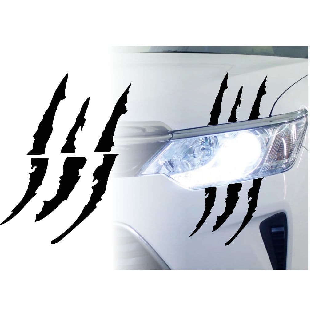 Adesivo Carro Garra Arranhão Personalizado Marcas de Monster