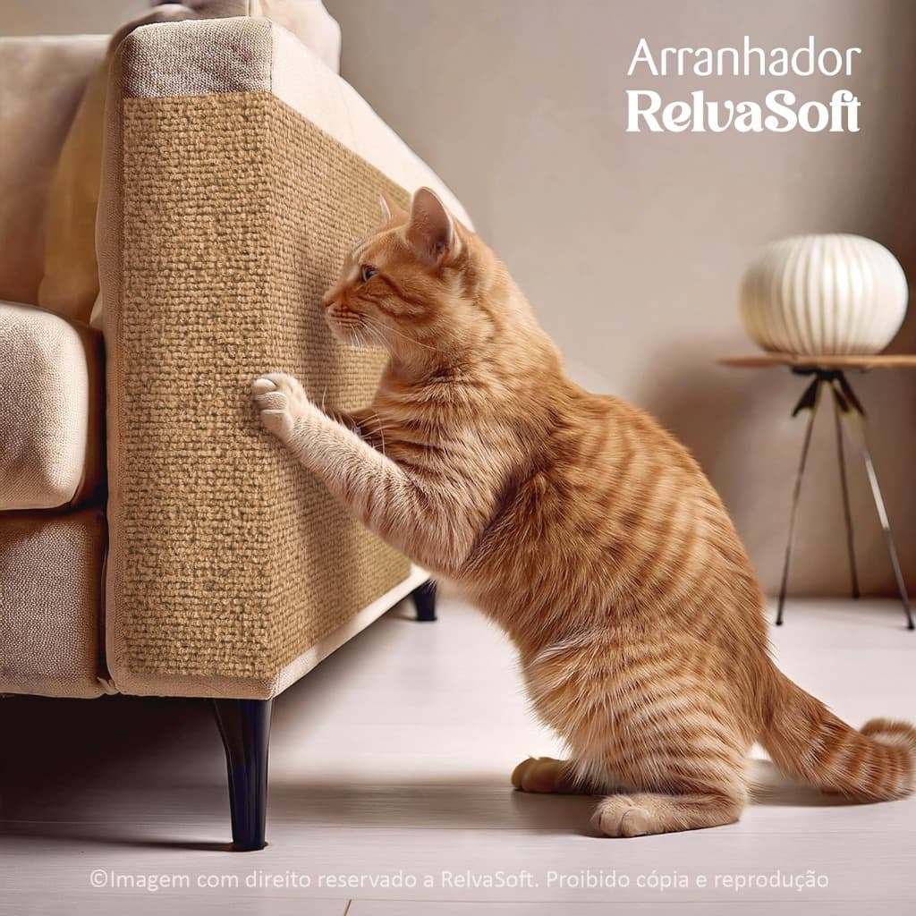 Protetor de Sofá Super Premium - Para Gatos - Kit Arranhador Pet - De 30 a 200cm