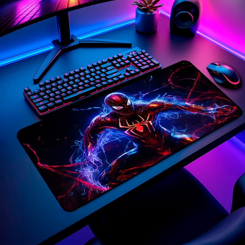Mouse Pad Gamer Grande Antiderrapante 65x30 70x35 80x35 90x40 90x50 120x60 Cm Borda Costurada