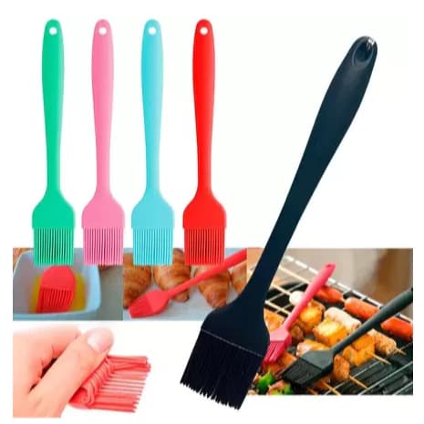 Kit 10 Pinceis Silicone Pincel Culinário Cozinha Confeitaria 20 Cm Multiuso