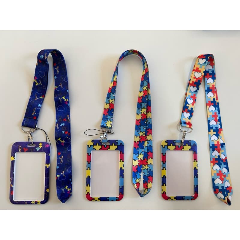 Porta Crachá Para Autistas - Cordão E Porta Crachá Para Identificação de Autismo