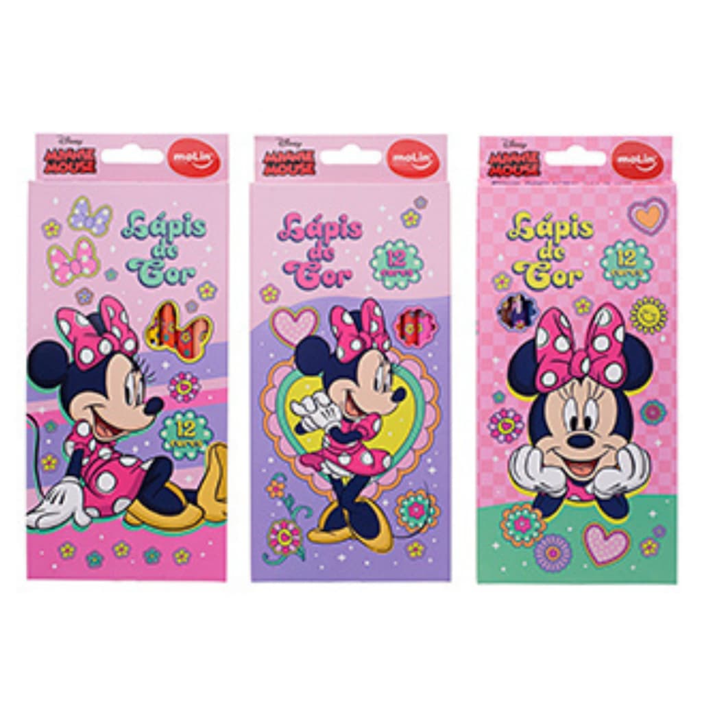 Lápis de Cor Minnie Disney 12 Cores Molin
