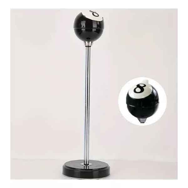 Cinzeiro Telescópico Bola 8 Preto De Chão Alto 3 Alturas