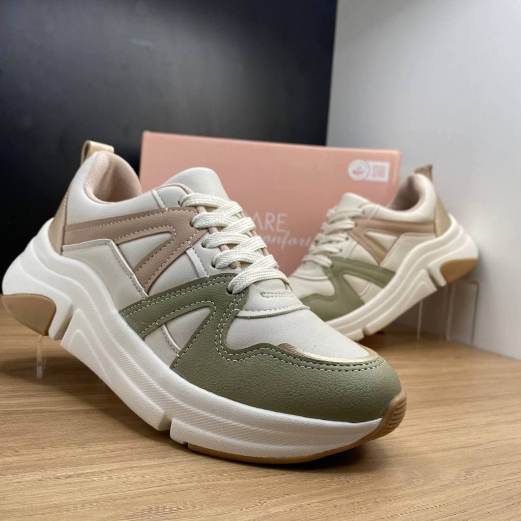 Tênis Casual Modare Feminino 7401102 Chunk Ultraconforto Leve Macio Casual dia a Dia Ortopédico