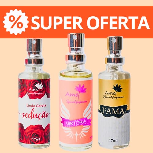 Perfume de Luxo Feminino Parfum 17ml Fixa Muito Varias variações Amei Cosméticos essência importada