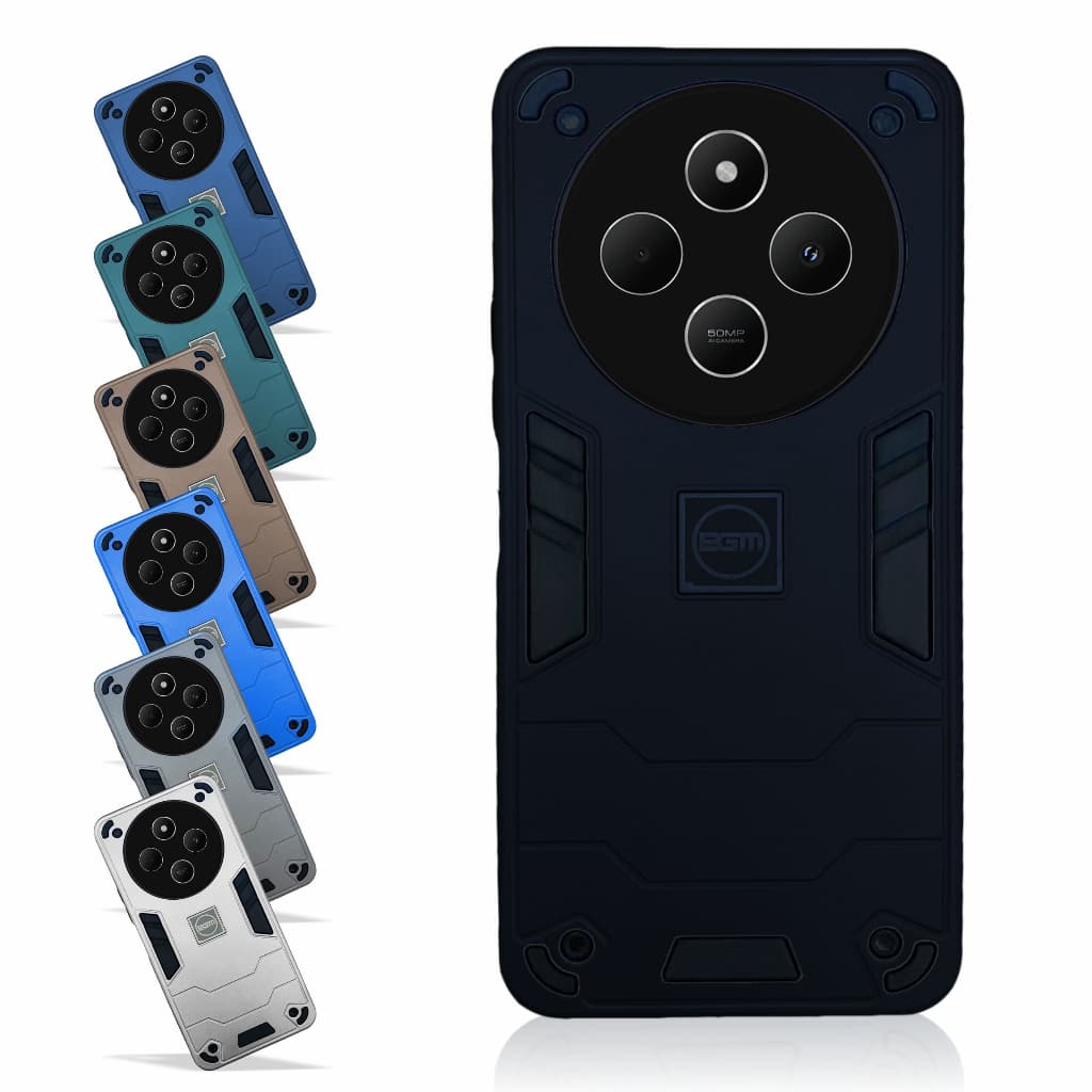Capa Capinha Anti Queda Armadura + Película Para Xiaomi Redmi 14C e Poco C75