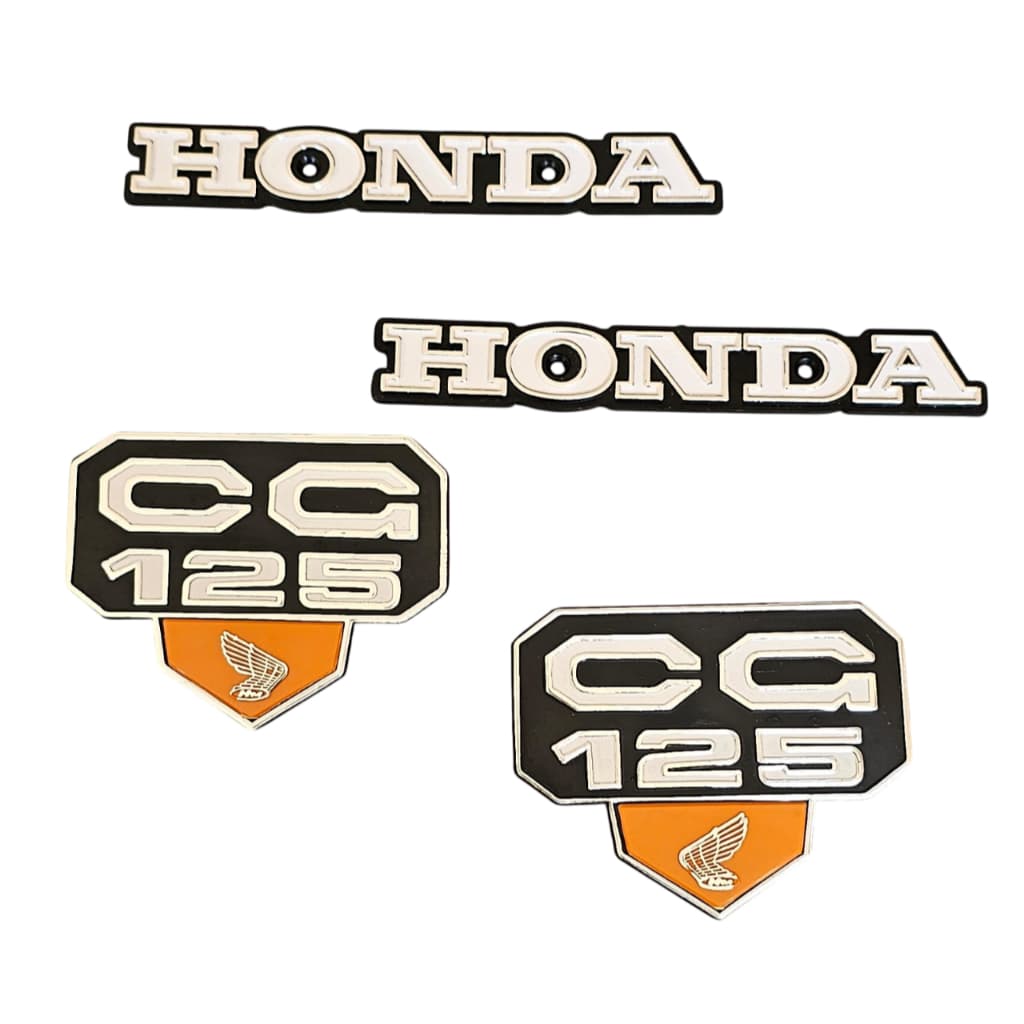 Emblema Tanque Tampa Lateral Cg 125 77 A 82 Bolinha Laranja