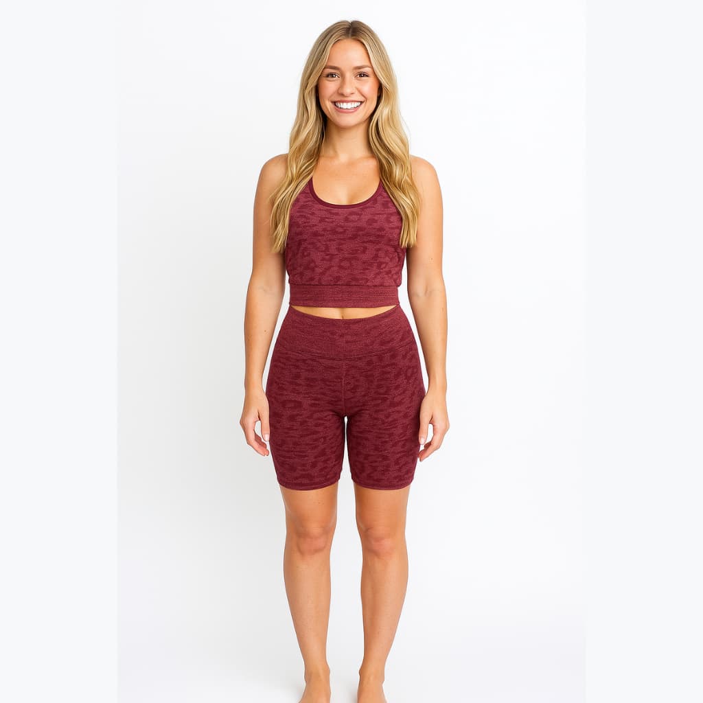 Conjunto Fitness Feminino Animal Print Cintura Alta - GD-03