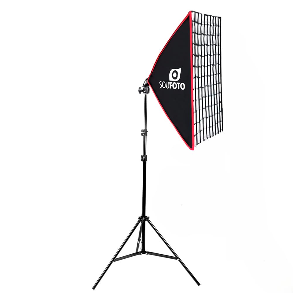 Softbox Grid 50x70cm e Tripé de Iluminação 200cm para Estúdios de Fotografia ou Produção de Video