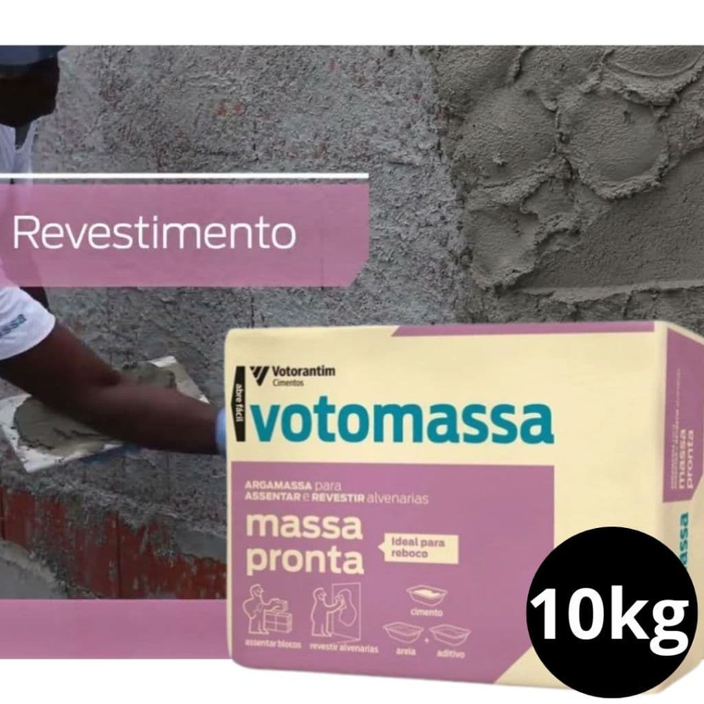 Massa Pronta Cimento Pronto Multiuso 10kg Assentamento Tijolo Reboco