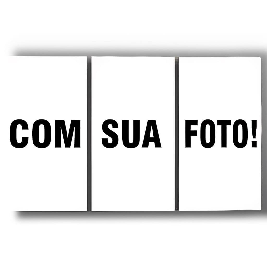 Kit Quadros Decorativos com 3 peças Personalizado Sua Foto Modelo Variados Tamanho