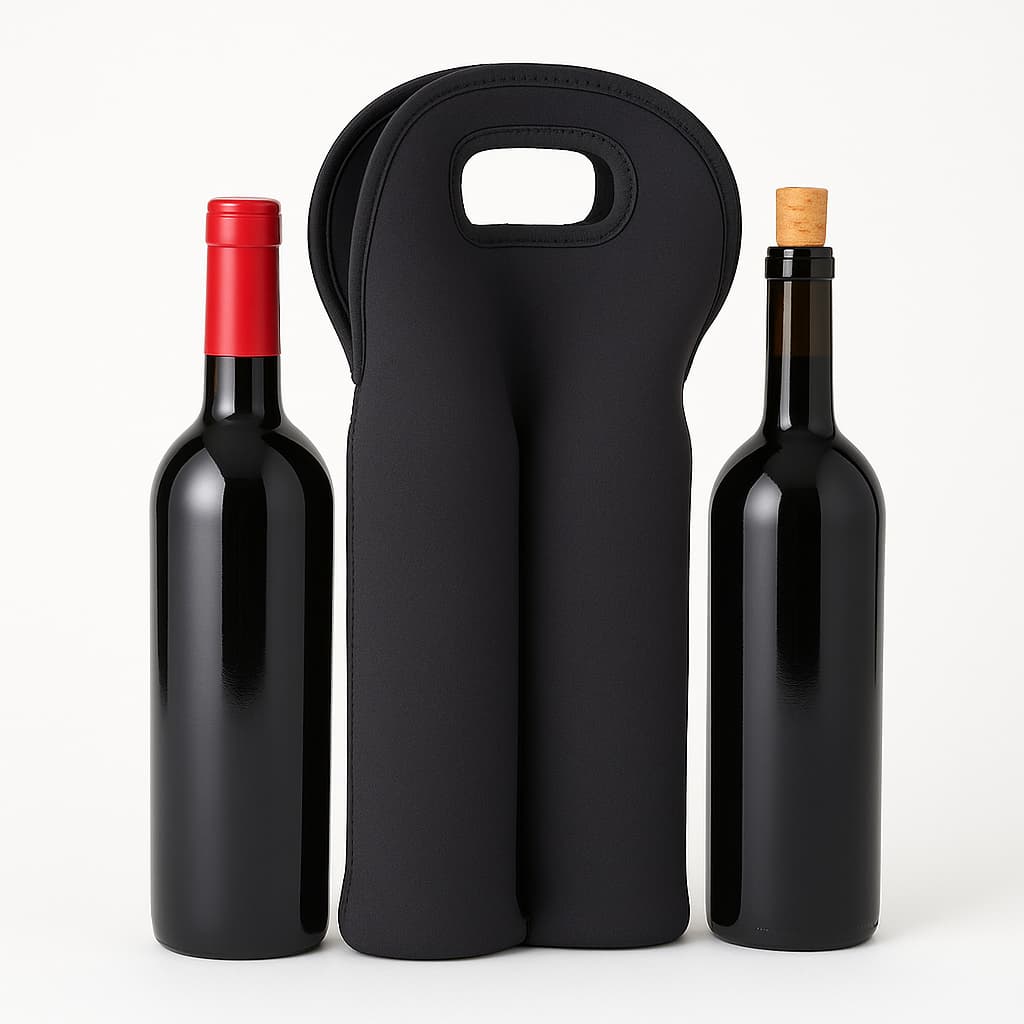 Porta Garrafas Isotérmico Duplo com alça Capacidade duas garrafas Sacola para Garrafa Vinho