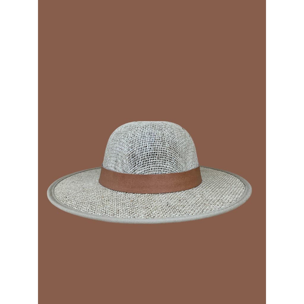 Chapéu de praia de juta com laço