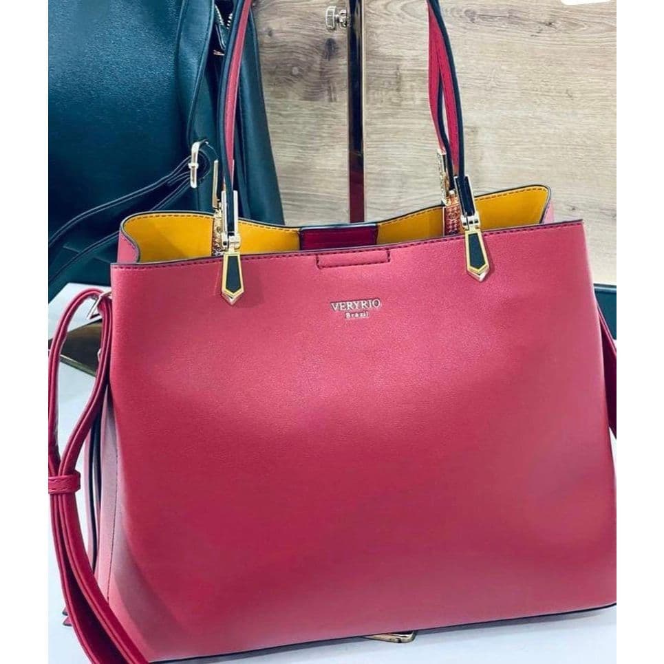 Bolsa Feminina Veryrio Espaçosa Alça de Ombro e Transversal Elegante Casual Trabalho Dia a Dia