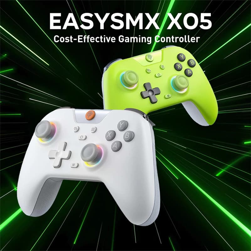 Controle Gamer EasySMX X05 - Sem Fio / PC/Telefone/Switch/Steam Gamer , Luz RGB , Hall Effect