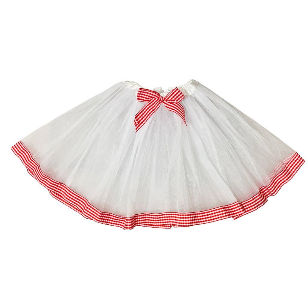 Saia Noiva Caipira 43cm Xadrez Adulto Fantasia Festa Junina