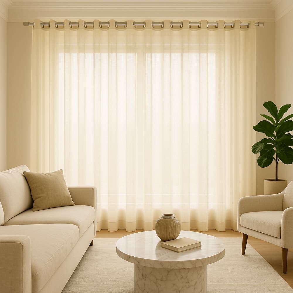 Cortina Voil Voal Liso 2,80m X 2,40m 4,00m X 2,40m Para Sala Quarto Luxo