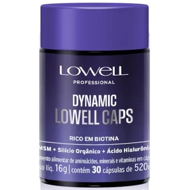 Capsulas de Vitaminas e Minerais Lowell Caps Dynamic Rico em Biotina 16g