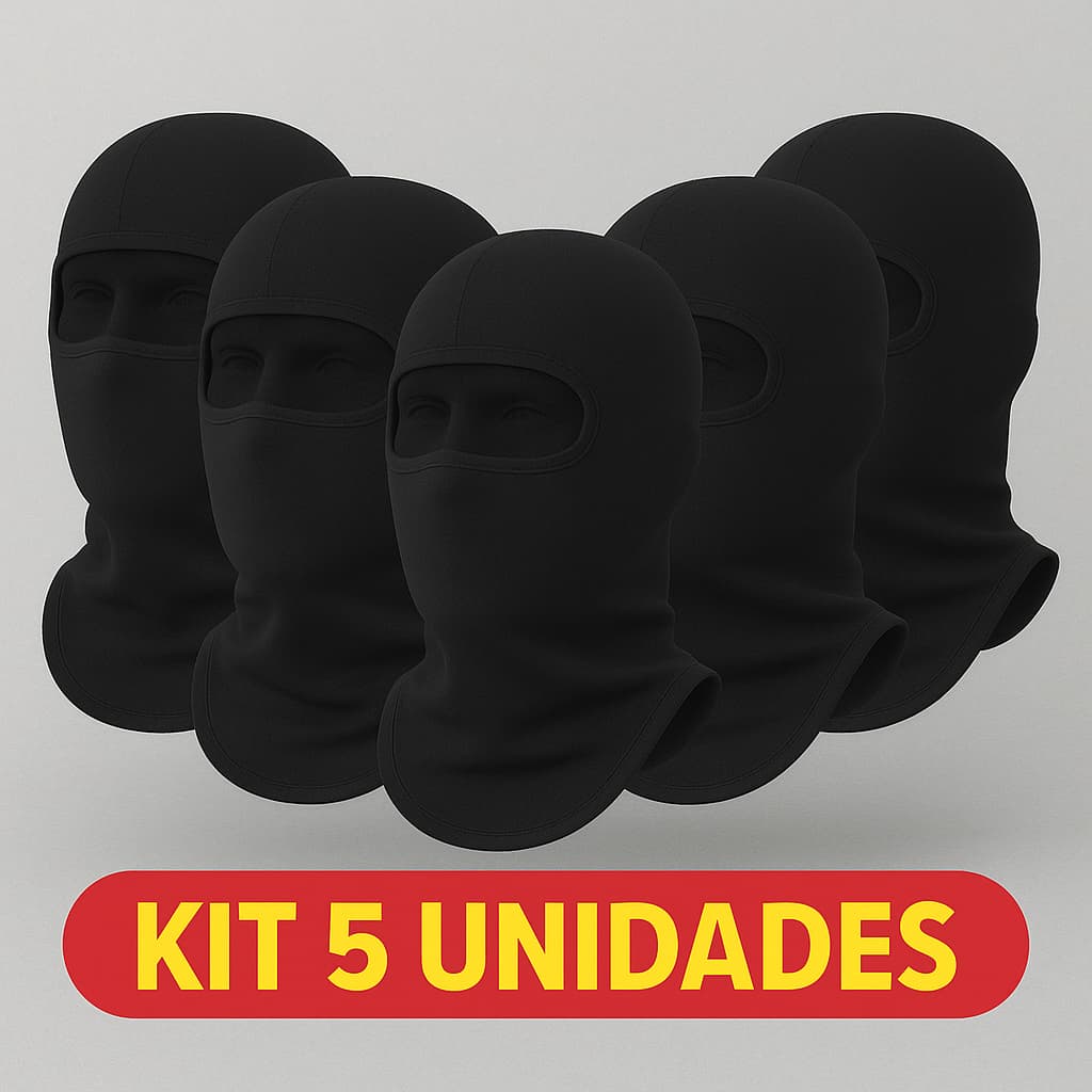 Kits Toucas Balaclavas Peluciada Preimium Unissex Moto Motoboy Uso Diário Elasticidade Alta Frio