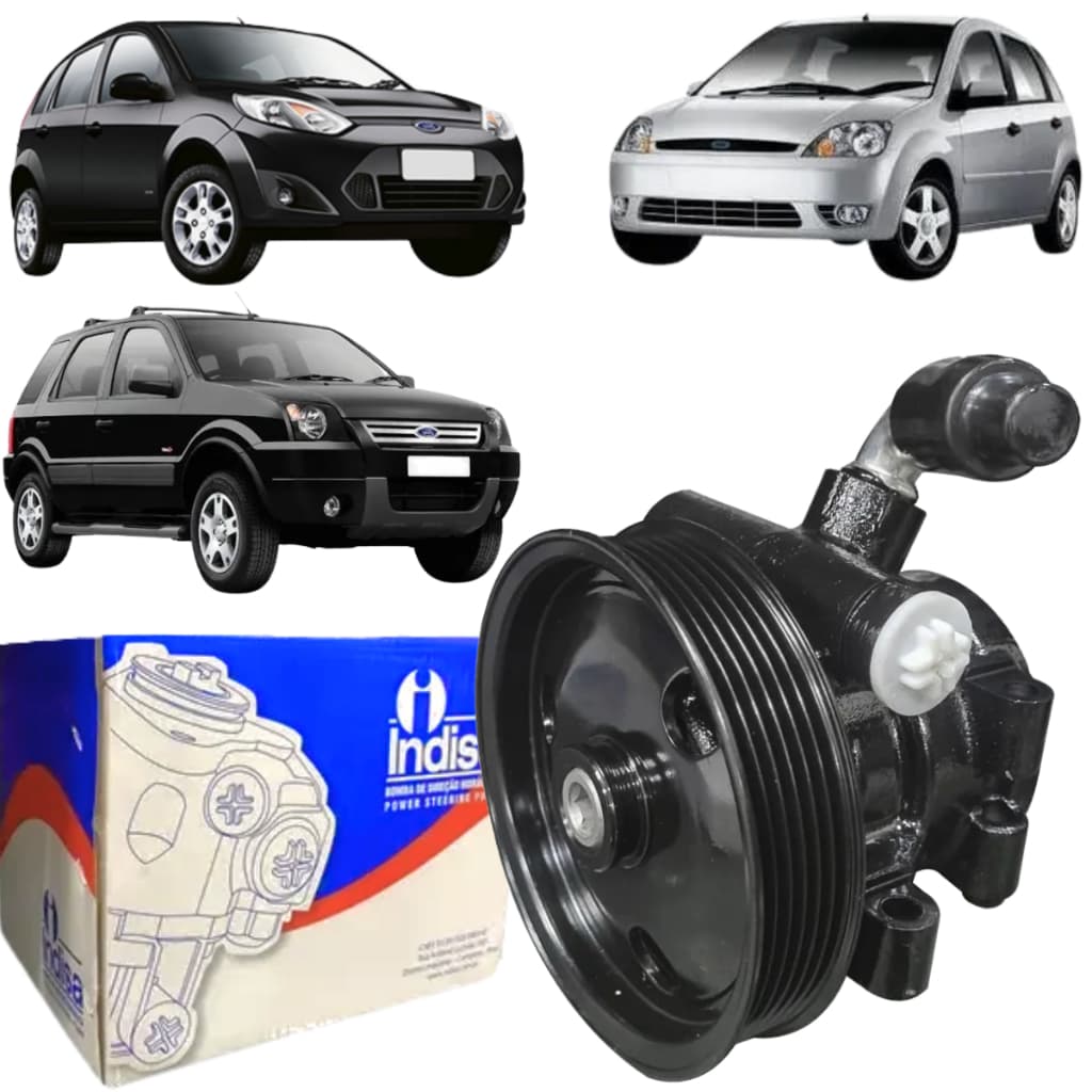 Bomba De Direção Hidráulica C/Polia Ford Ecosport Ford Fiesta Hatch Sedan 1.6 8v Zetec Rocam