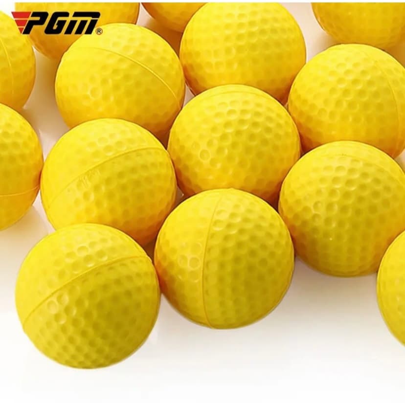 Kit Com 10 Bolas De Golfe Treino Amarelo Indoor E Outdoor