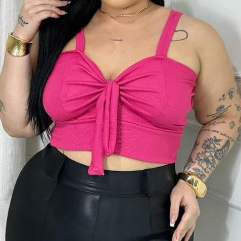 Cropped Laço Moda Plus Size
