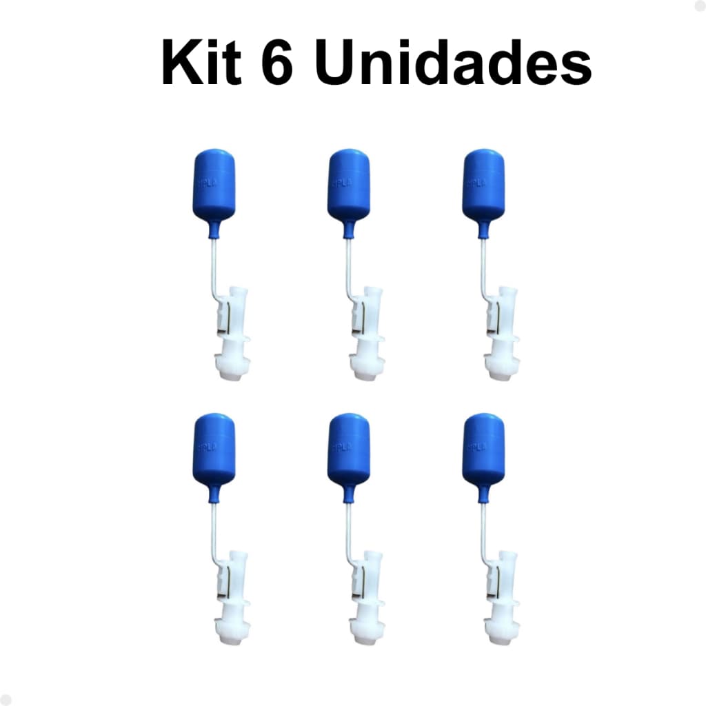 Kit 6 Torneira Boia Automática Para Bebedouro 1/2 Animais Pequenos Reservatórios