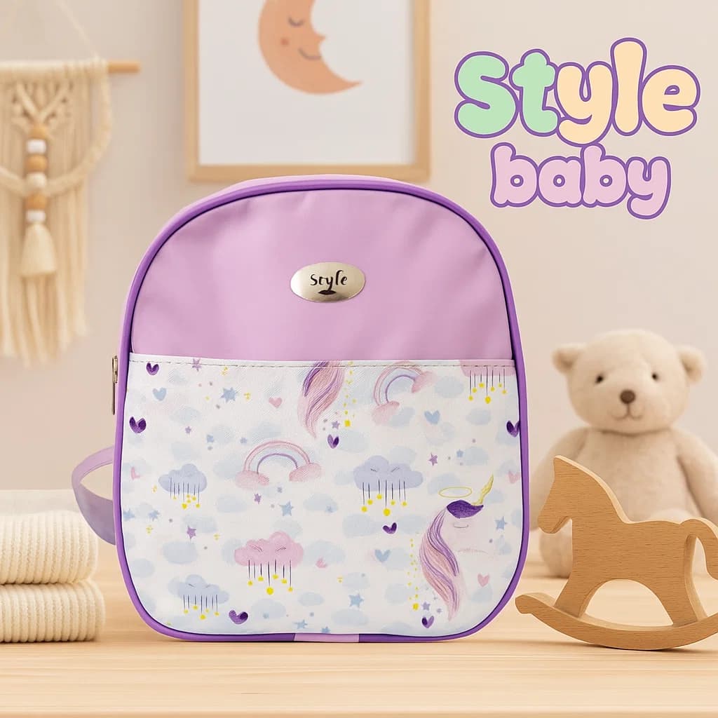 Mochila Ametista infantil - maternidade - passeio - frasqueira - fraldas