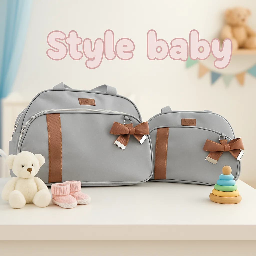 kit maternidade premium Bolsa + frasqueira original passeio saida de maternidade