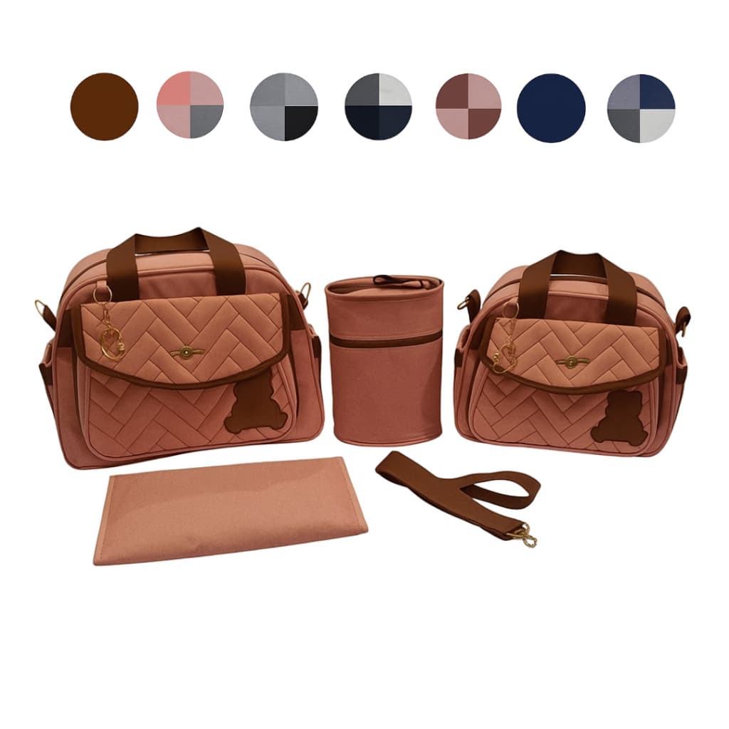 Kit Bolsa Maternidade Luxo 5 Peças – Ludy Baby: Estilo e Organização