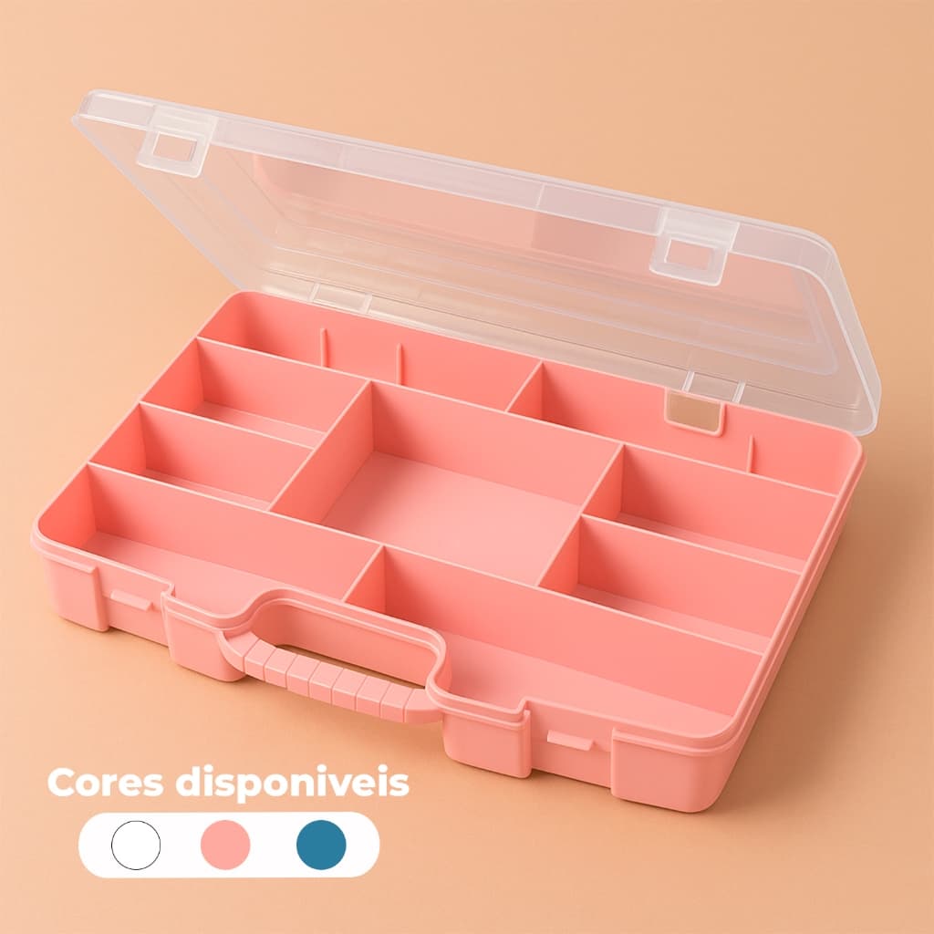 Maleta Organizadora 36X27CM- Modelo Maxi - Caixa Organizadora Usual Utilidades - 3 Cores Disponíveis